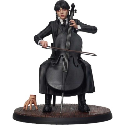 SD TOYS WEDNESDAY ADDAMS WITH CELLO AND THING STATUE FIGURE