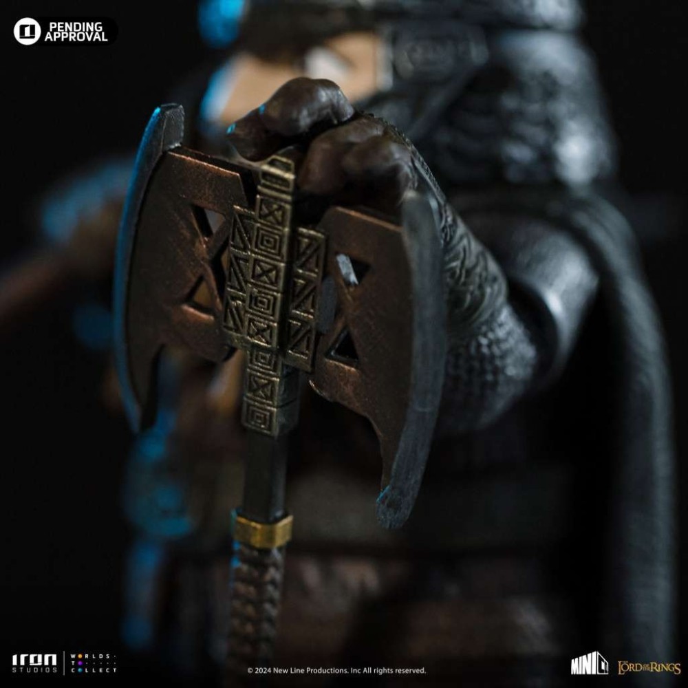 IL SIGNORE DEGLI ANELLI GIMLI MINICO FIGURE STATUA IRON STUDIOS