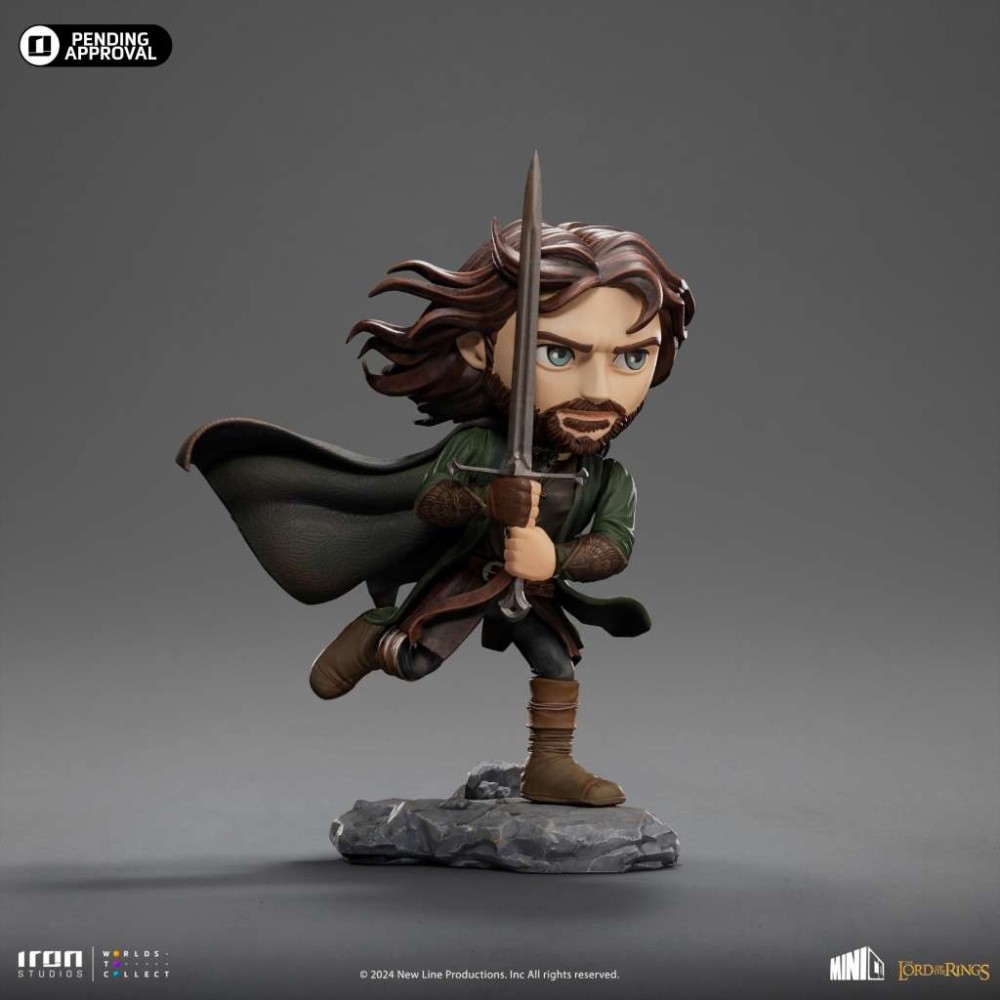 IL SIGNORE DEGLI ANELLI ARAGORN MINICO FIGURE STATUA IRON STUDIOS