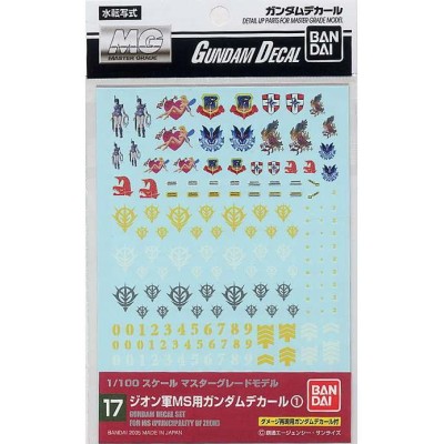 BANDAI MG GUNDAM MULTI ZEON DECAL FOR MODEL KIT FIGURES