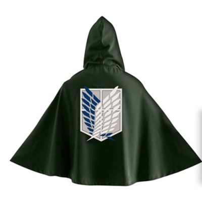 ATTACCO DEI GIGANTI ATTACK ON TITAN OFFICIAL GREEN CAPE MANTELLO REPLICA CARDBOX EDITION UNEKORN