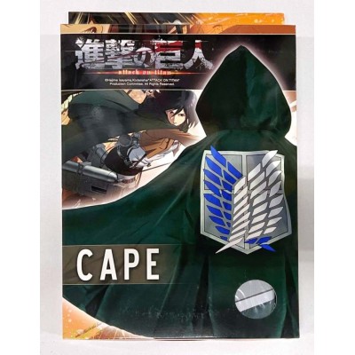 ATTACCO DEI GIGANTI ATTACK ON TITAN OFFICIAL GREEN CAPE MANTELLO REPLICA CARDBOX EDITION UNEKORN