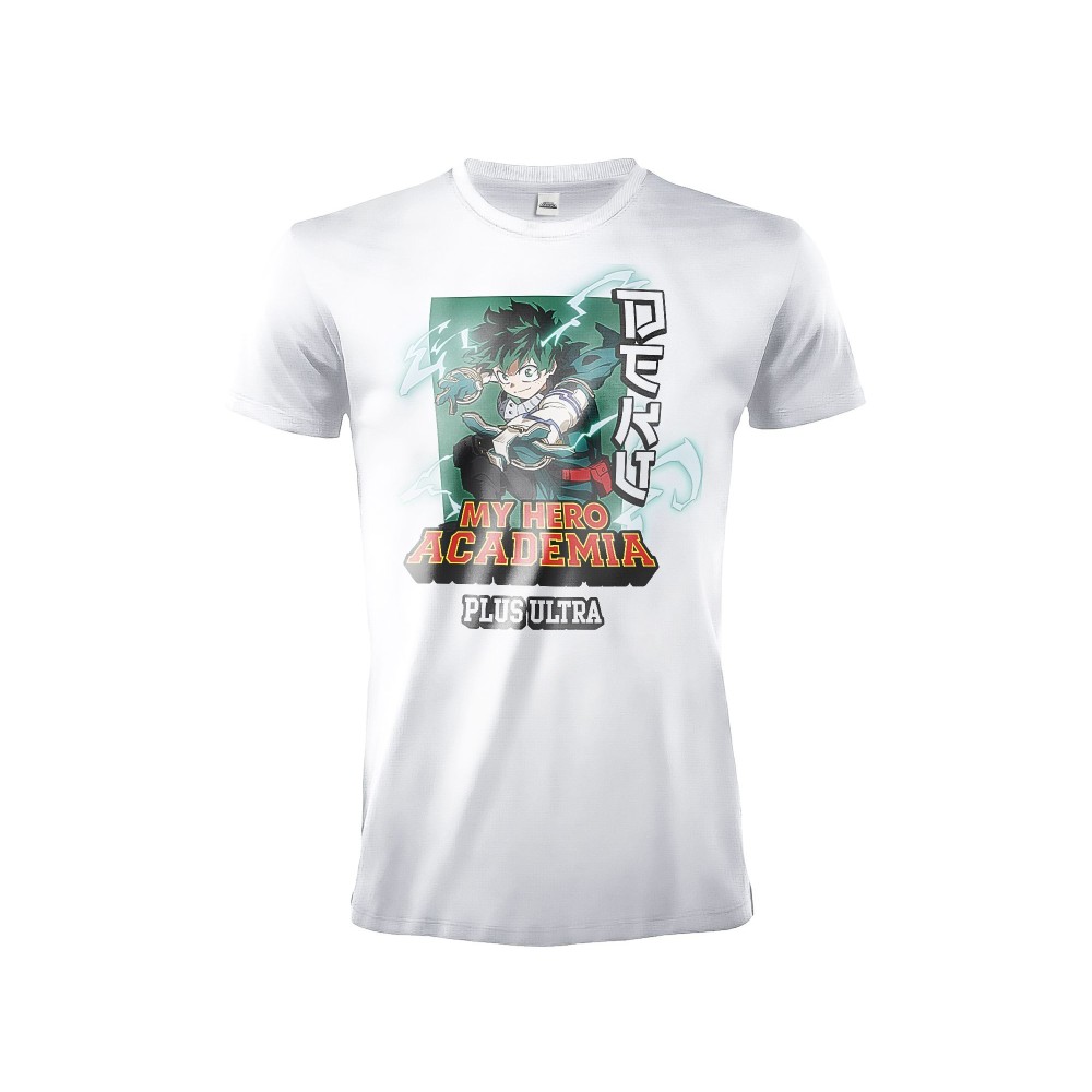 MAGLIA T SHIRT MY HERO ACADEMIA MIDORIYA BIANCA