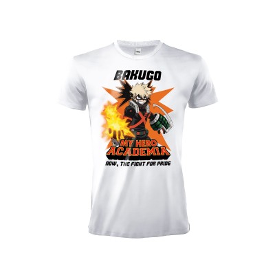 MAGLIA T SHIRT MY HERO ACADEMIA BAKUGO WHITE