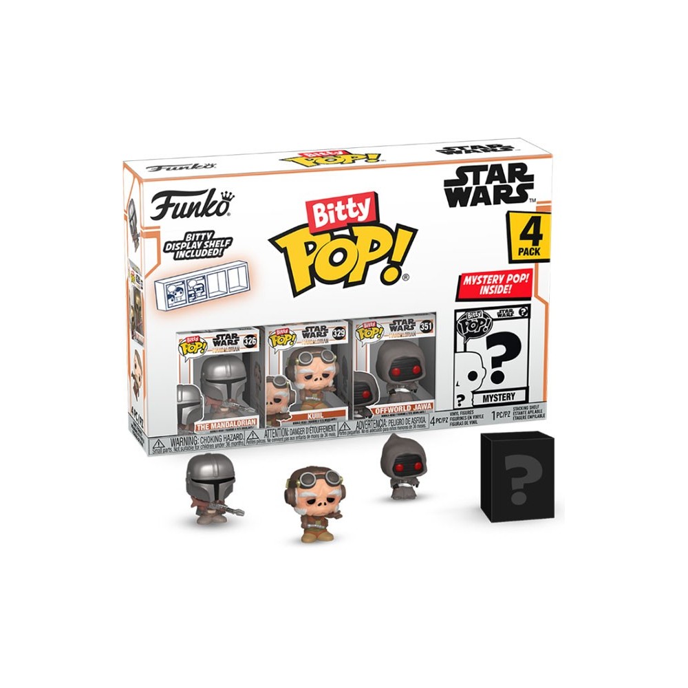 FUNKO BITTY POP! STAR WARS THE MANDALORIAN 4 PACK MANDO VINYL MINI FIGURE FUNKO