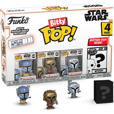 FUNKO BITTY POP! STAR WARS THE MANDALORIAN 4 PACK HEAVY MANDO VINYL MINI FIGURE FUNKO