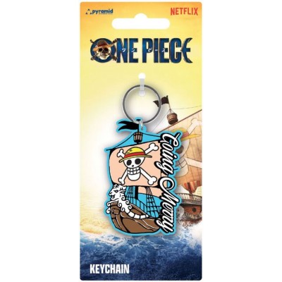 ONE PIECE NETFLIX GOING MERRY RUBBER KEYCHAIN PORTACHIAVI IN GOMMA PYRAMID INTERNATIONAL