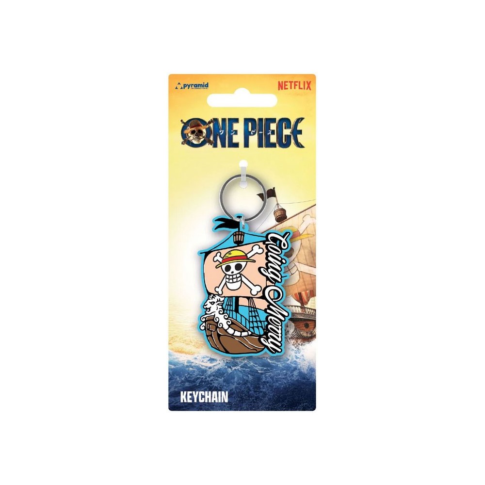ONE PIECE NETFLIX GOING MERRY RUBBER KEYCHAIN PORTACHIAVI IN GOMMA PYRAMID INTERNATIONAL