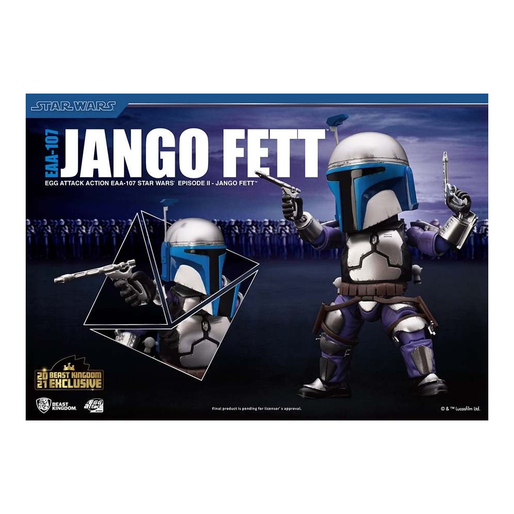 BEAST KINGDOM STAR WARS JANGO FETT EGG ATTACK EAA-107 ACTION FIGURE