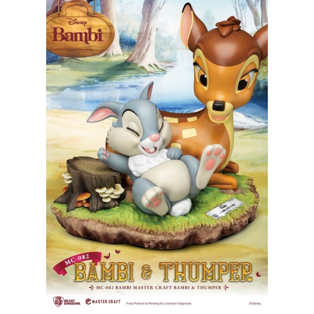 BAMBI AND THUMPER MASTER CRAFT STATUA RESINA FIGURE BEAST KINGDOM
