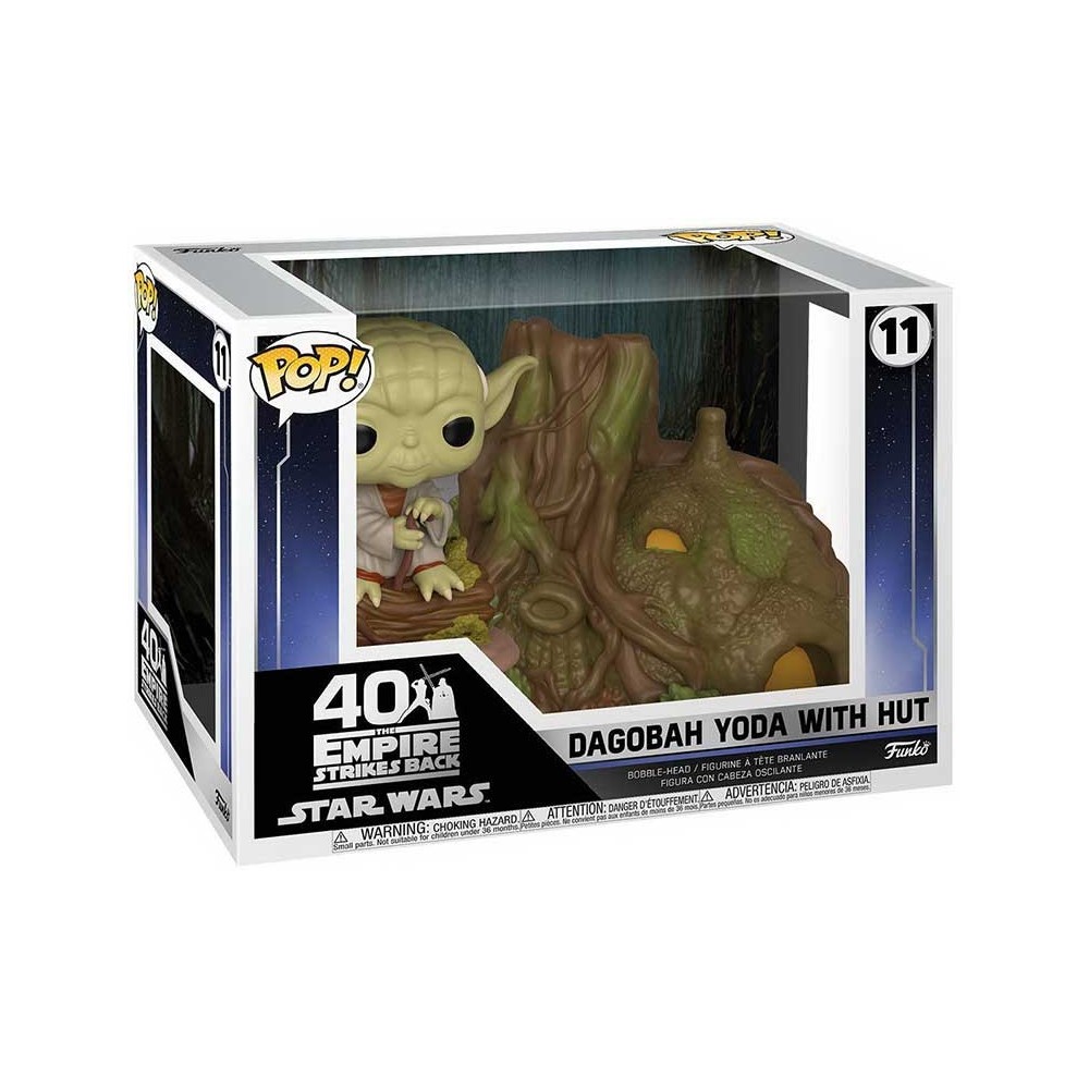 FUNKO FUNKO POP! STAR WARS DAGOBAH YODA WITH HUT BOBBLE HEAD KNOCKER FIGURE
