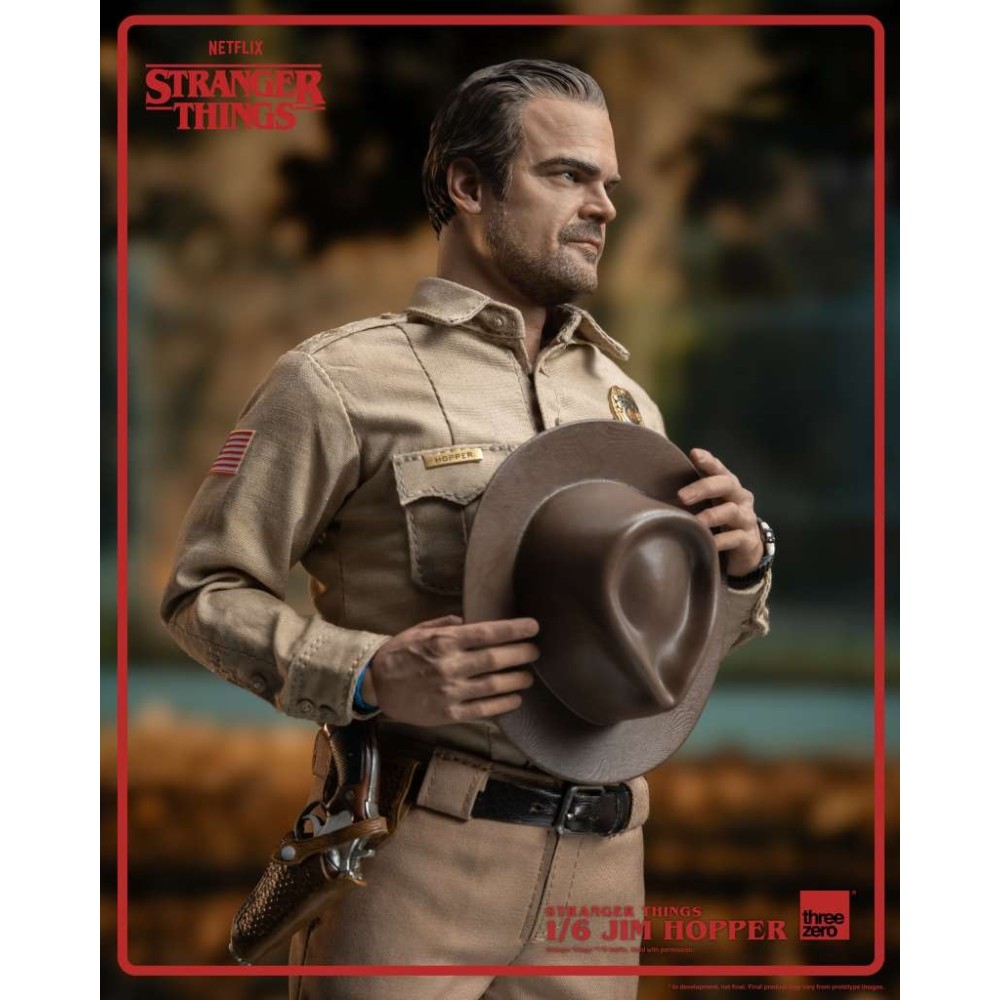 THREEZERO STRANGER THINGS SEASON 1 JIM HOPPER 1/6 ACTION FIGURE