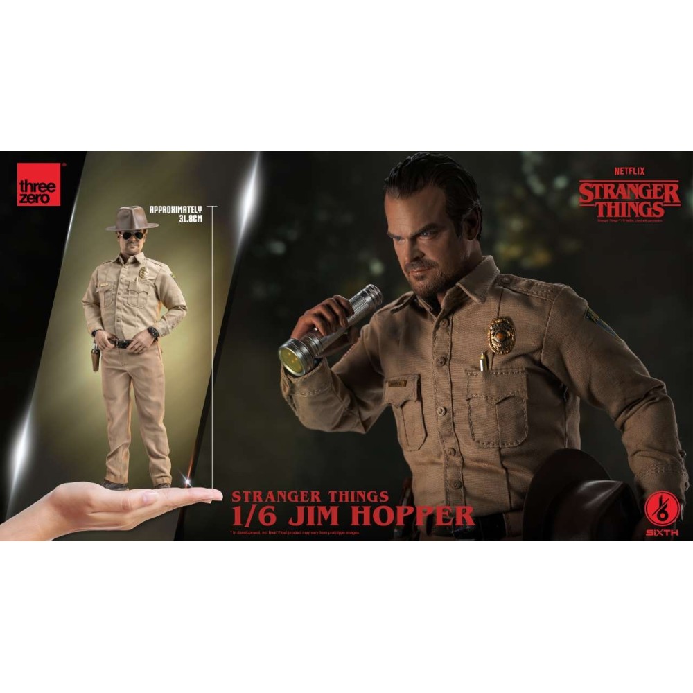 STRANGER THINGS JIM HOPPER 1/6 ACTION FIGURE THREEZERO