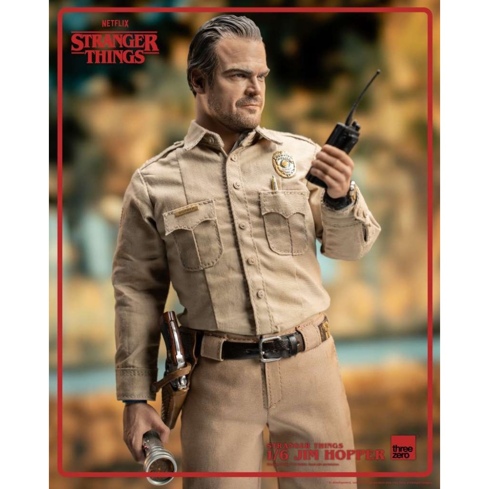 THREEZERO STRANGER THINGS SEASON 1 JIM HOPPER 1/6 ACTION FIGURE