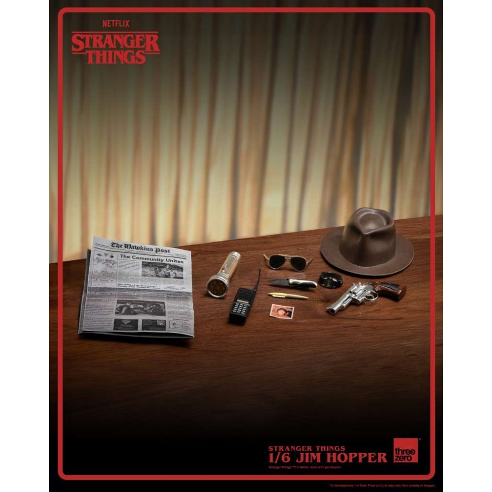 THREEZERO STRANGER THINGS SEASON 1 JIM HOPPER 1/6 ACTION FIGURE