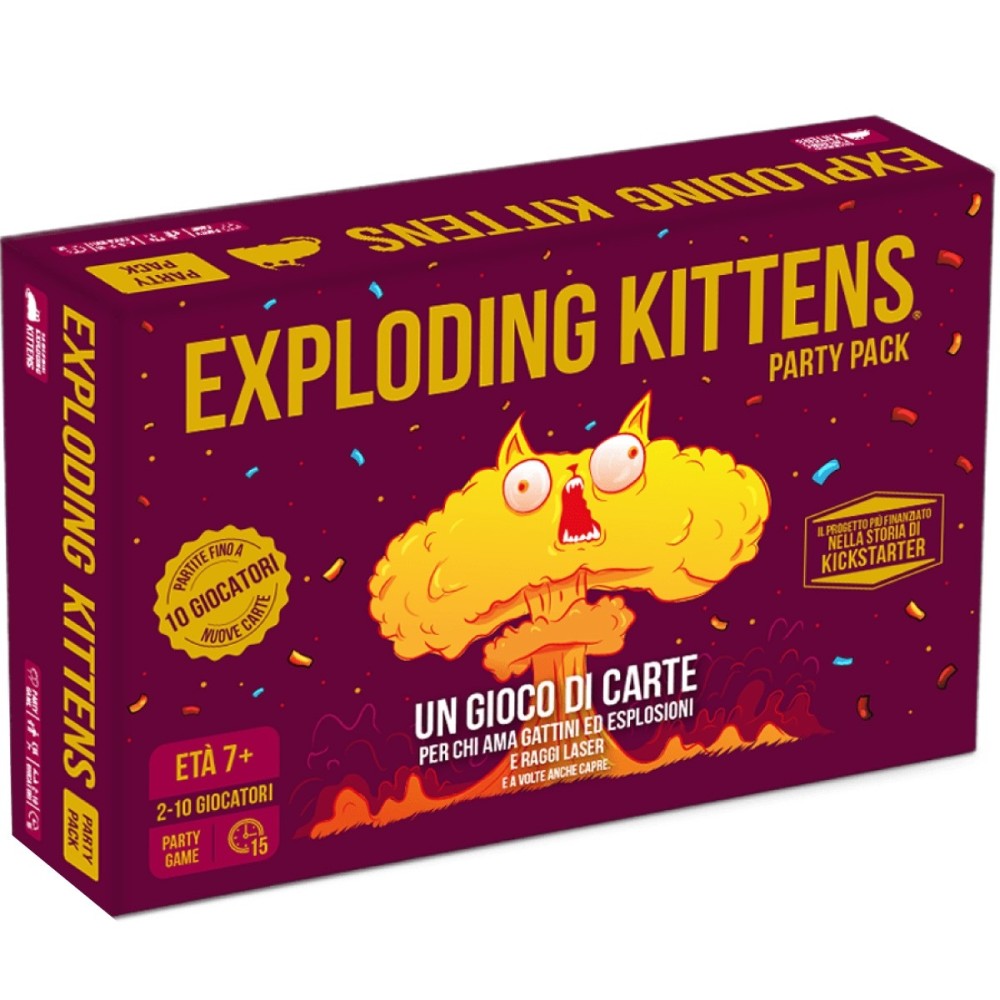 EXPLODING KITTENS PARTY PACK GIOCO DA TAVOLO ITALIANO ASMODEE