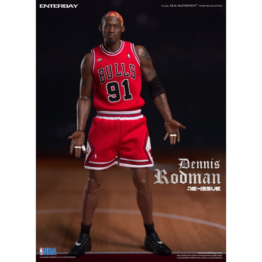 ENTERBAY NBA COLLECTION REAL MASTERPIECE DENNIS RODMAN LIMITED RETRO ED. 33CM ACTION FIGURE