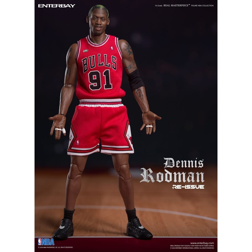 ENTERBAY NBA COLLECTION REAL MASTERPIECE DENNIS RODMAN LIMITED RETRO ED. 33CM ACTION FIGURE