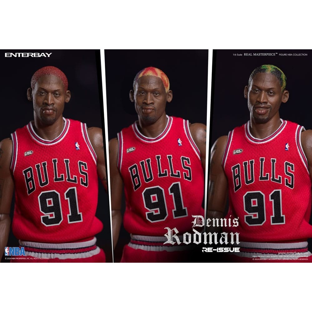 NBA COLLECTION REAL MASTERPIECE DENNIS RODMAN LIMITED RETRO EDITION ACTION FIGURE ENTERBAY