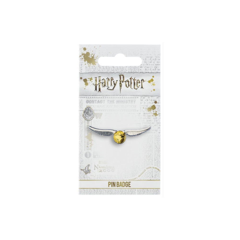 HARRY POTTER BOCCINO D'ORO SPILLA PLACCATA ARGENTO CARAT