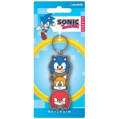 PYRAMID INTERNATIONAL SONIC THE HEDGEHOG TRIO RUBBER KEYCHAIN