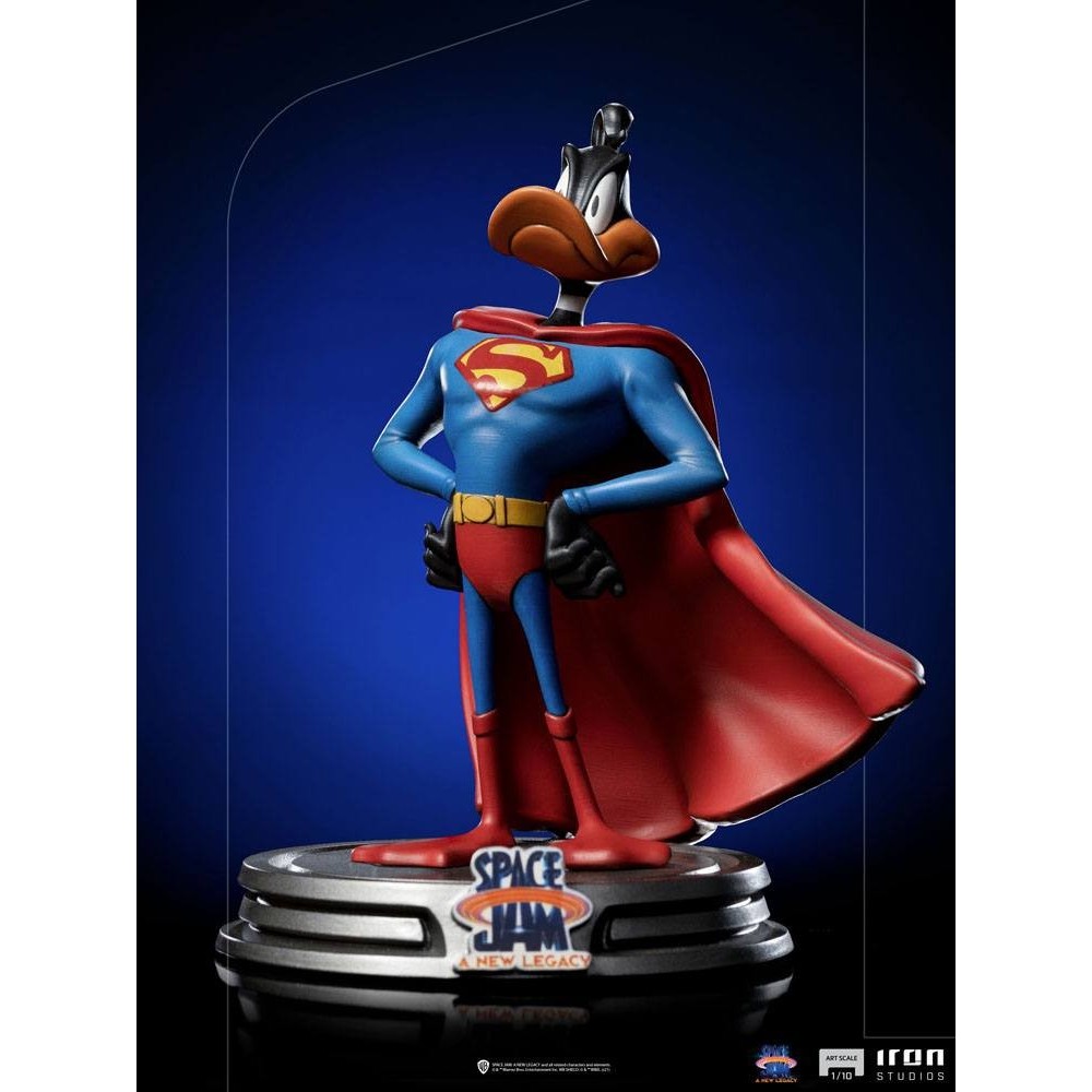 IRON STUDIOS SPACE JAM DAFFY DUCK SUPERMAN ART SCALE 1/10 STATUE FIGURE