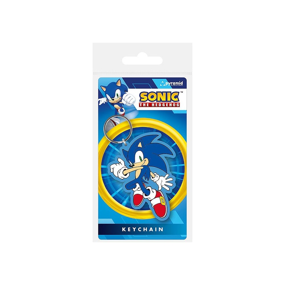 PYRAMID INTERNATIONAL SONIC THE HEDGEHOG RUBBER KEYCHAIN