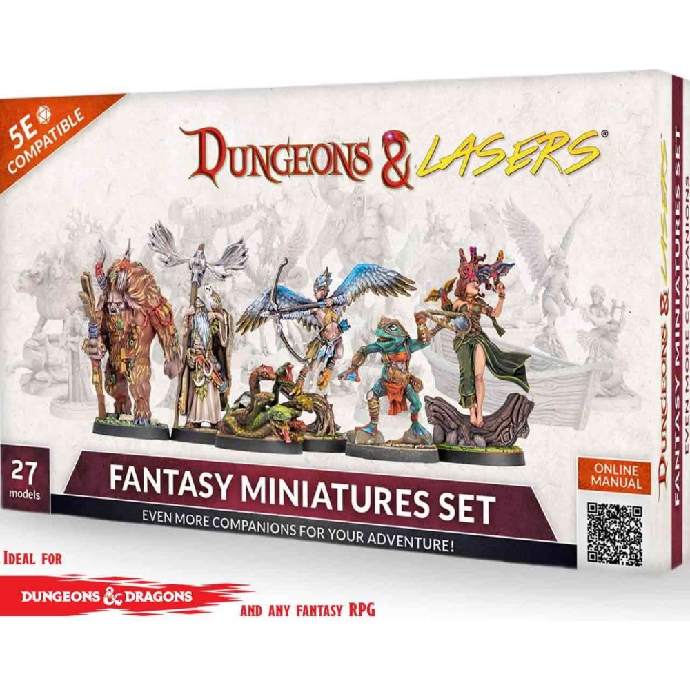 DUNGEONS AND LASERS FANTASY MINIATURES SET 27X FIGURE ARCHON STUDIO