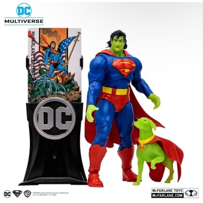 MC FARLANE DC MULTIVERSE SUPERMAN & KRYPTO PLATINUM EDITION ACTION FIGURE