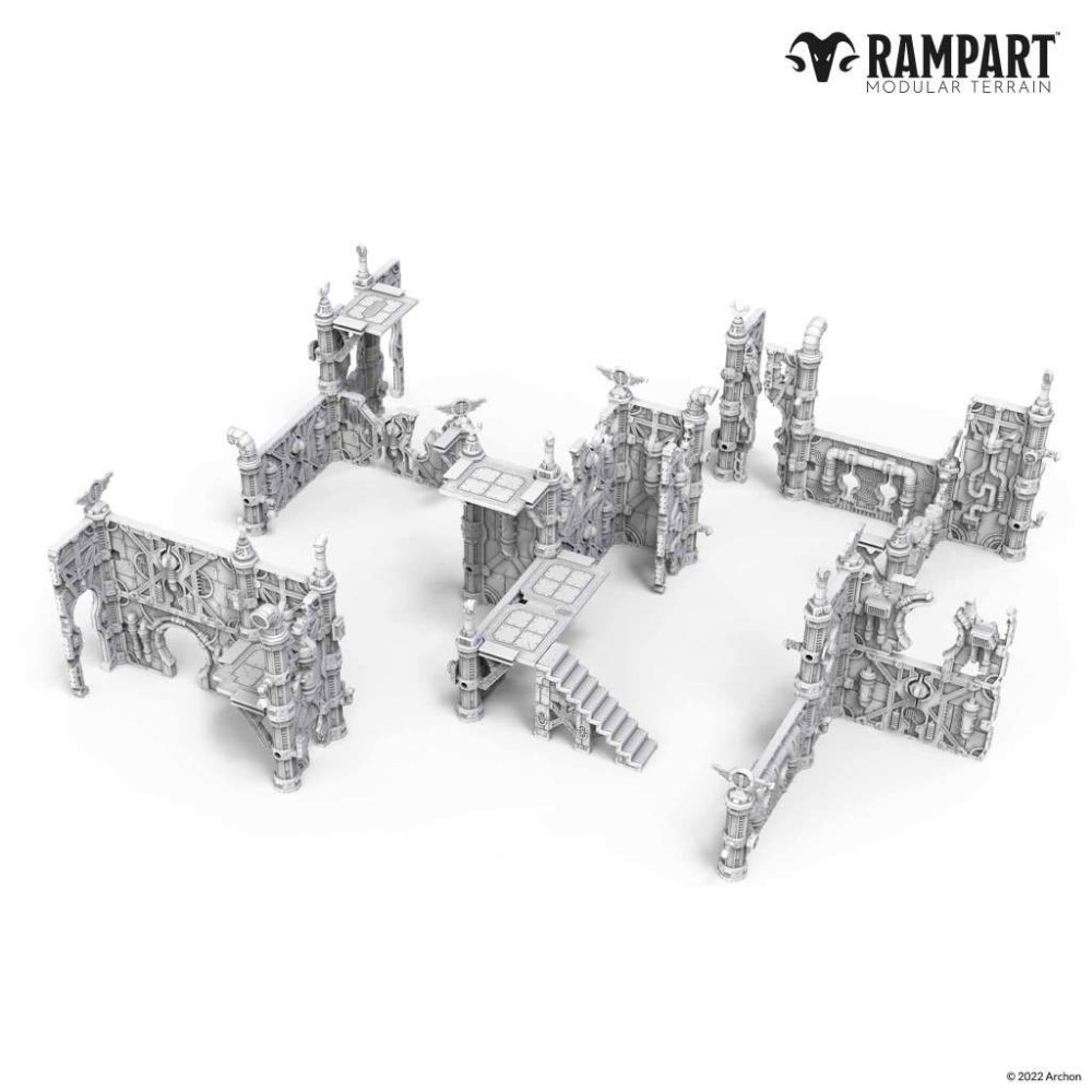 ARCHON STUDIO RAMPART MODULAR TERRAIN COBALT FOUNDRY SCENARY SET