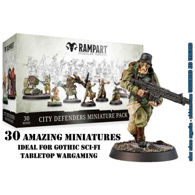 ARCHON STUDIO RAMPART MODULAR TERRAIN CITY DEFENDERS MINIATURE PACK 30X MINIATURES