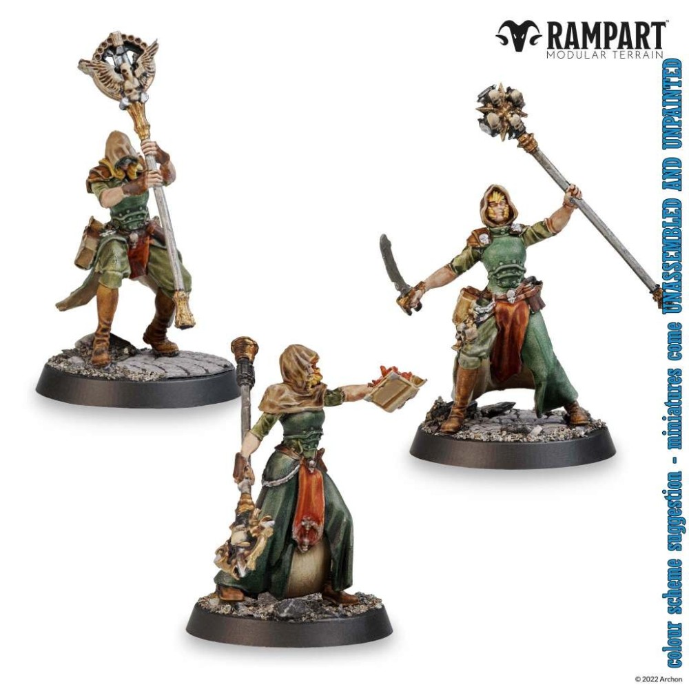 RAMPART MODULAR TERRAIN CITY DEFENDERS MINIATURE PACK 30X MINIATURE ARCHON STUDIO