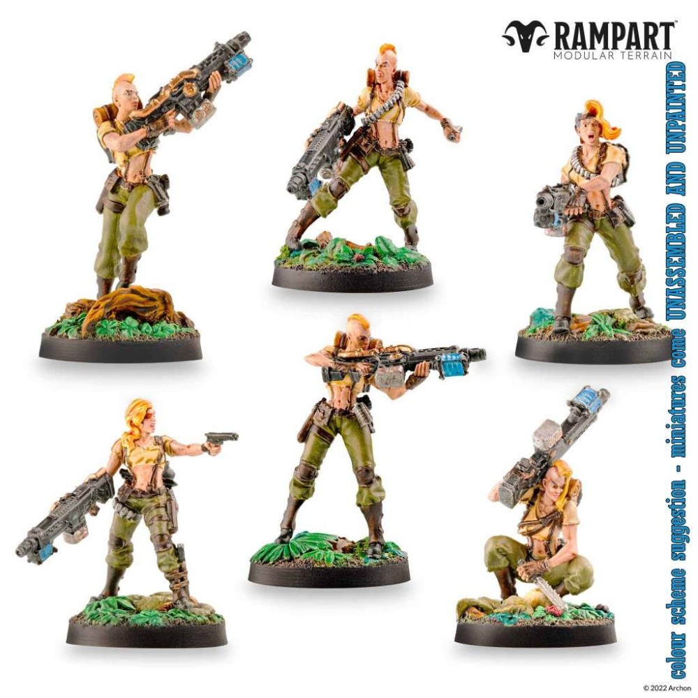 ARCHON STUDIO RAMPART MODULAR TERRAIN CITY DEFENDERS MINIATURE PACK 30X MINIATURES