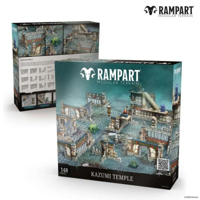 RAMPART MODULAR TERRAIN KAZUMI TEMPLE AMBIENTAZIONE SCENARIO ARCHON STUDIO