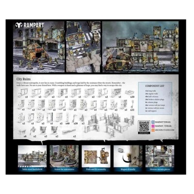 RAMPART MODULAR TERRAIN CITY RUINS AMBIENTAZIONE SCENARIO ARCHON STUDIO