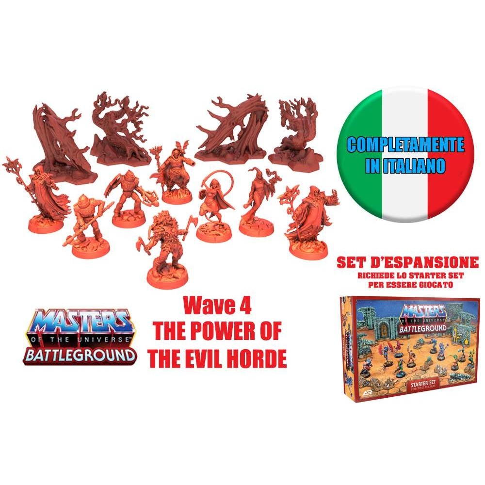 MASTERS OF THE UNIVERSE BATTLEGROUND WAVE 4 THE POWER OF THE EVIL HORDE ESPANSIONE IN ITALIANO ARCHON STUDIO