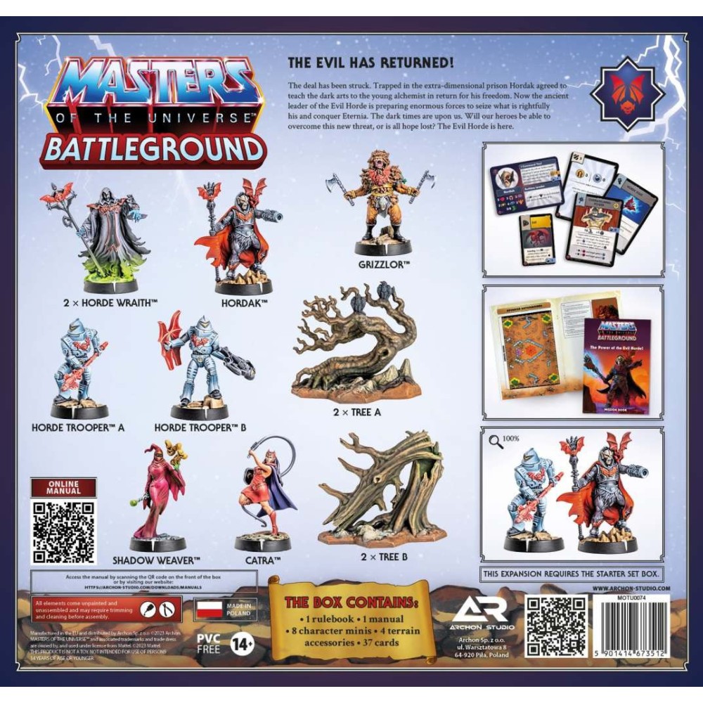 ARCHON STUDIO MASTERS OF THE UNIVERSE BATTLEGROUND WAVE 4 THE POWER OF THE EVIL HORDE EXPANSION ITALIAN