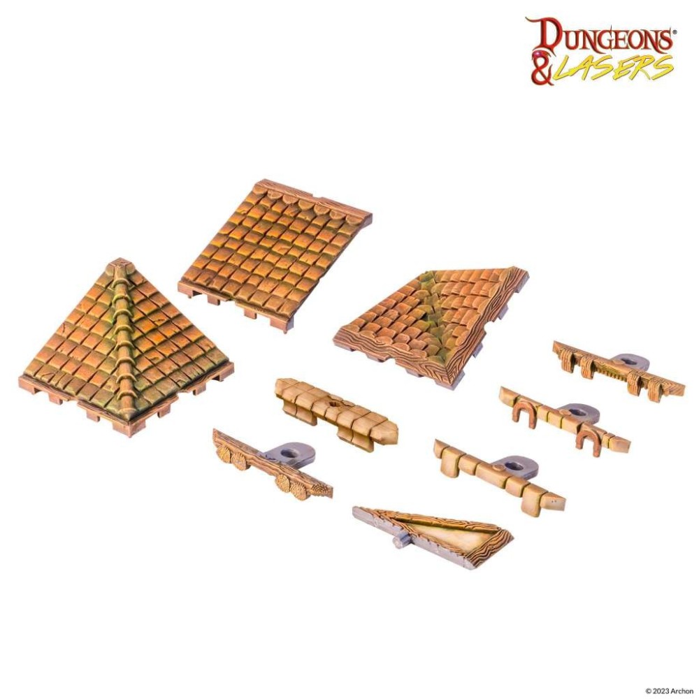 DUNGEONS AND LASERS ROOF SET AMBIENTAZIONE MINIATURES GAME ARCHON STUDIO