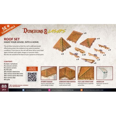 DUNGEONS AND LASERS ROOF SET AMBIENTAZIONE MINIATURES GAME ARCHON STUDIO