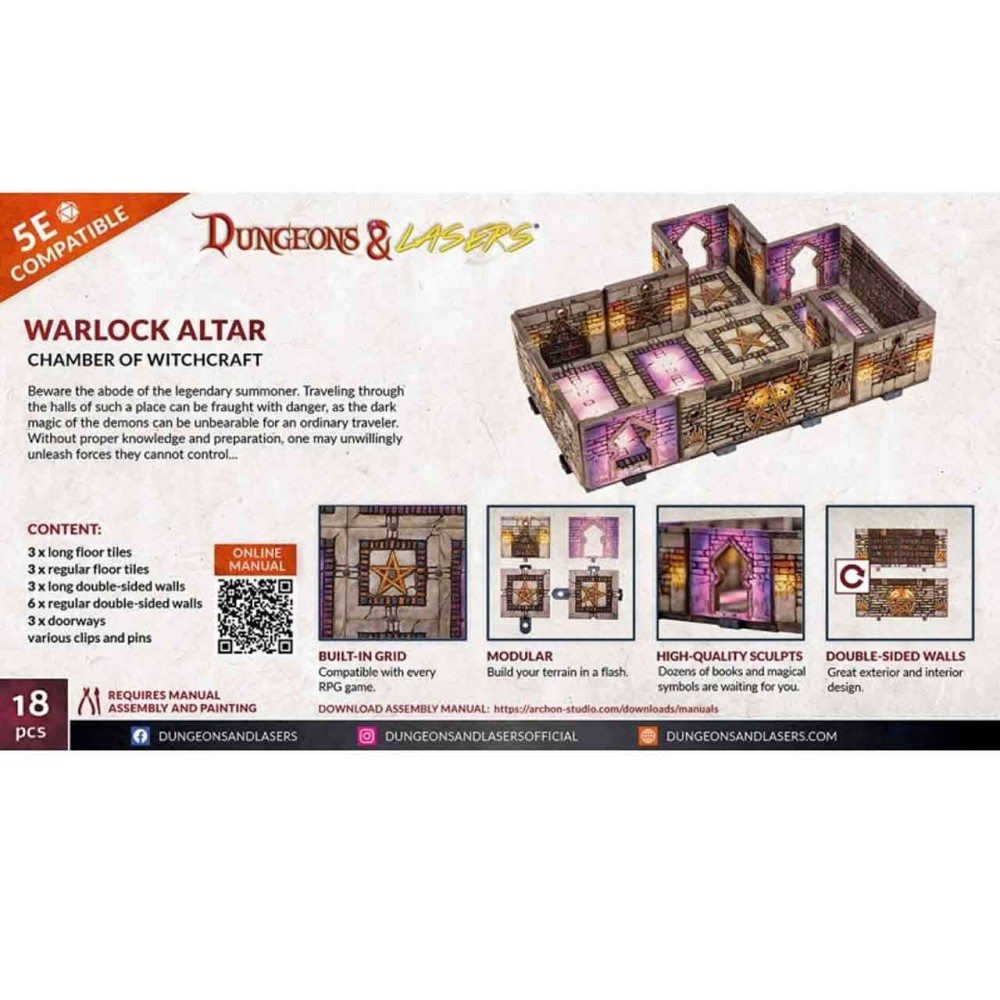 DUNGEONS AND LASERS WARLOCK ALTAR AMBIENTAZIONE MINIATURES GAME ARCHON STUDIO