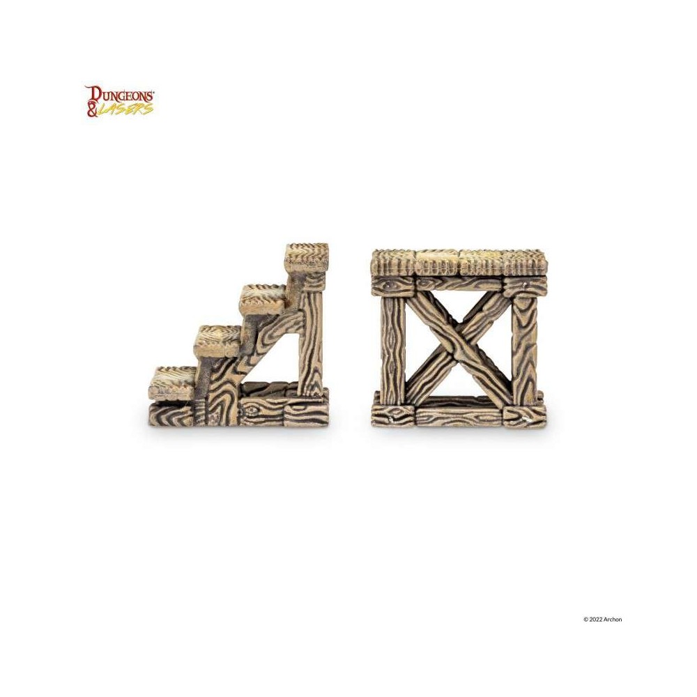 DUNGEONS AND LASERS STAIRS PACK AMBIENTAZIONE MINIATURES GAME ARCHON STUDIO