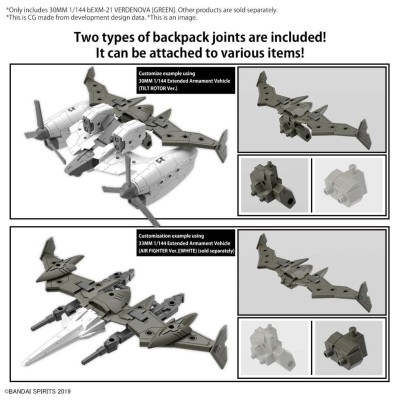 BANDAI 30MM BEXM-21 VERDENOVA GREEN 1/144 MODEL KIT
