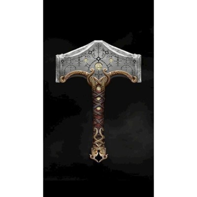 GOD OF WAR RAGNAROK MJOLNIR THOR MARTELLO IN RESINA REPLICA 50CM