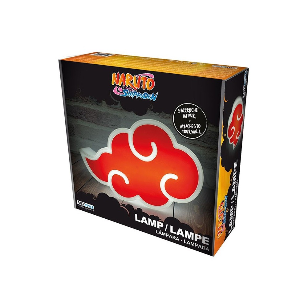 NARUTO SHIPPUDEN NUVOLA AKATSUKI WALL LED LAMP LAMPADA 24CM ABYSTYLE