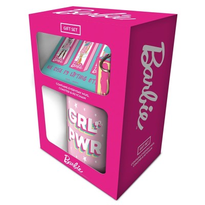 BARBIE GRL PWR GIFT SET TAZZA SOTTOBICCHIERE E PORTACHIAVI PYRAMID INTERNATIONAL