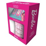BARBIE GRL PWR GIFT SET TAZZA SOTTOBICCHIERE E PORTACHIAVI PYRAMID INTERNATIONAL