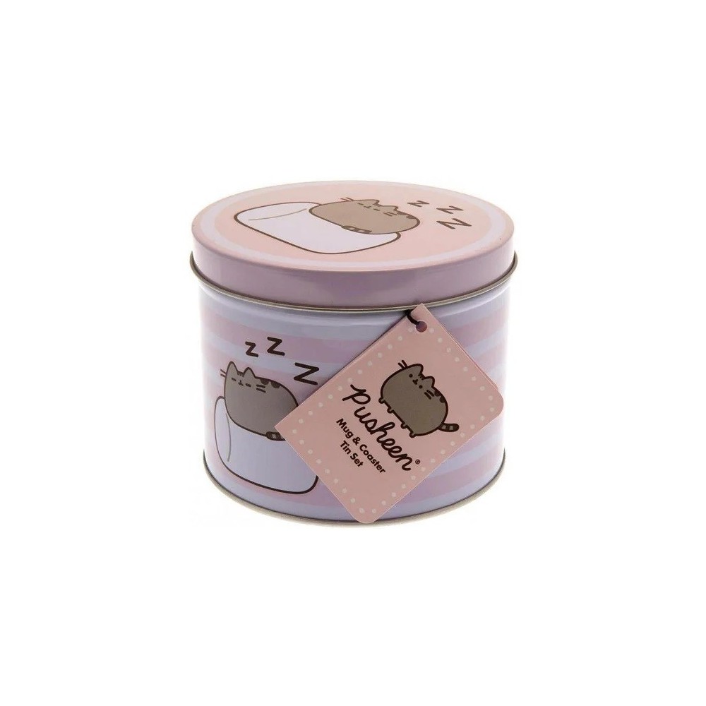 PUSHEEN THE CAT GIFT TIN SET TAZZA SOTTOBICCHIERE PYRAMID INTERNATIONAL