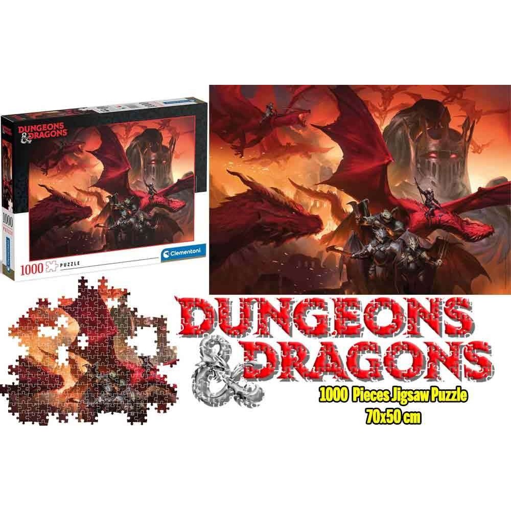 RAVENSBURGER DUNGEONS & DRAGONS DRAGONLANCE SHADOW OF THE DRAGON QUEEN 1000 PIECES JIGSAW 70X50 CM