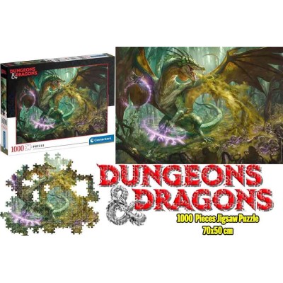 RAVENSBURGER DUNGEONS & DRAGONS THE HUNT FOR THE GREEN DRAGON 1000 PIECES JIGSAW 70X50 CM