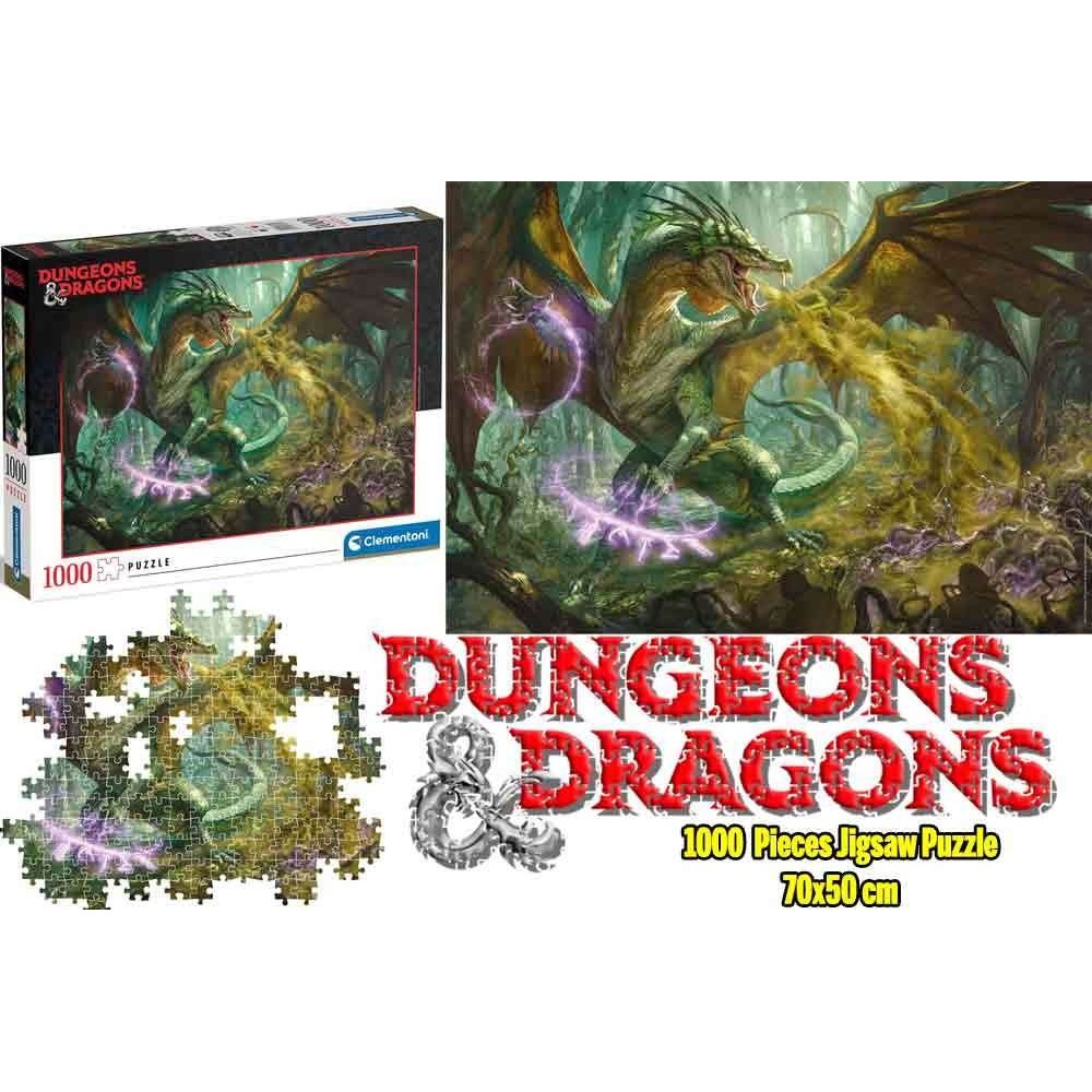 RAVENSBURGER DUNGEONS & DRAGONS THE HUNT FOR THE GREEN DRAGON 1000 PIECES JIGSAW 70X50 CM
